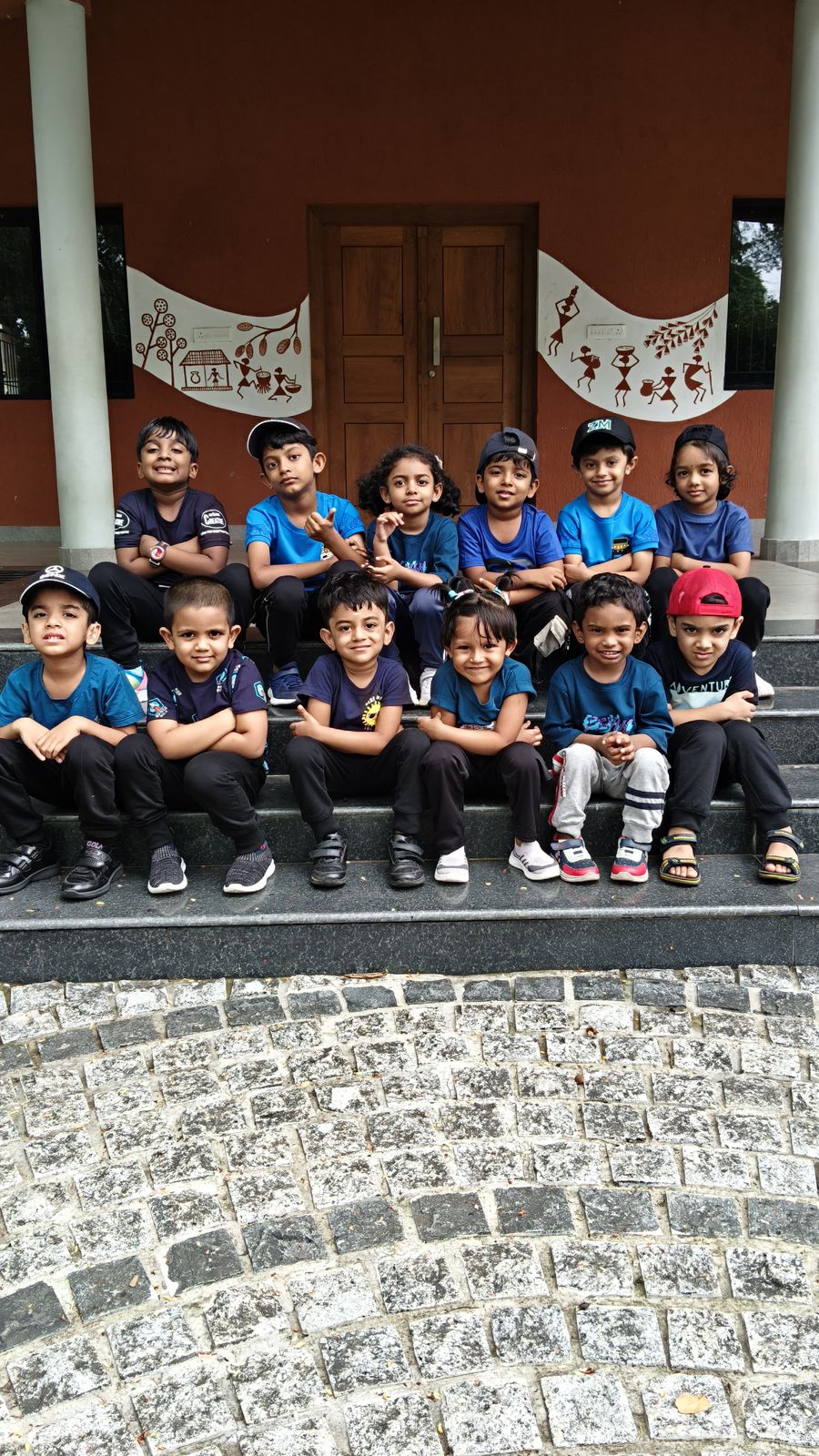 Happy children learning